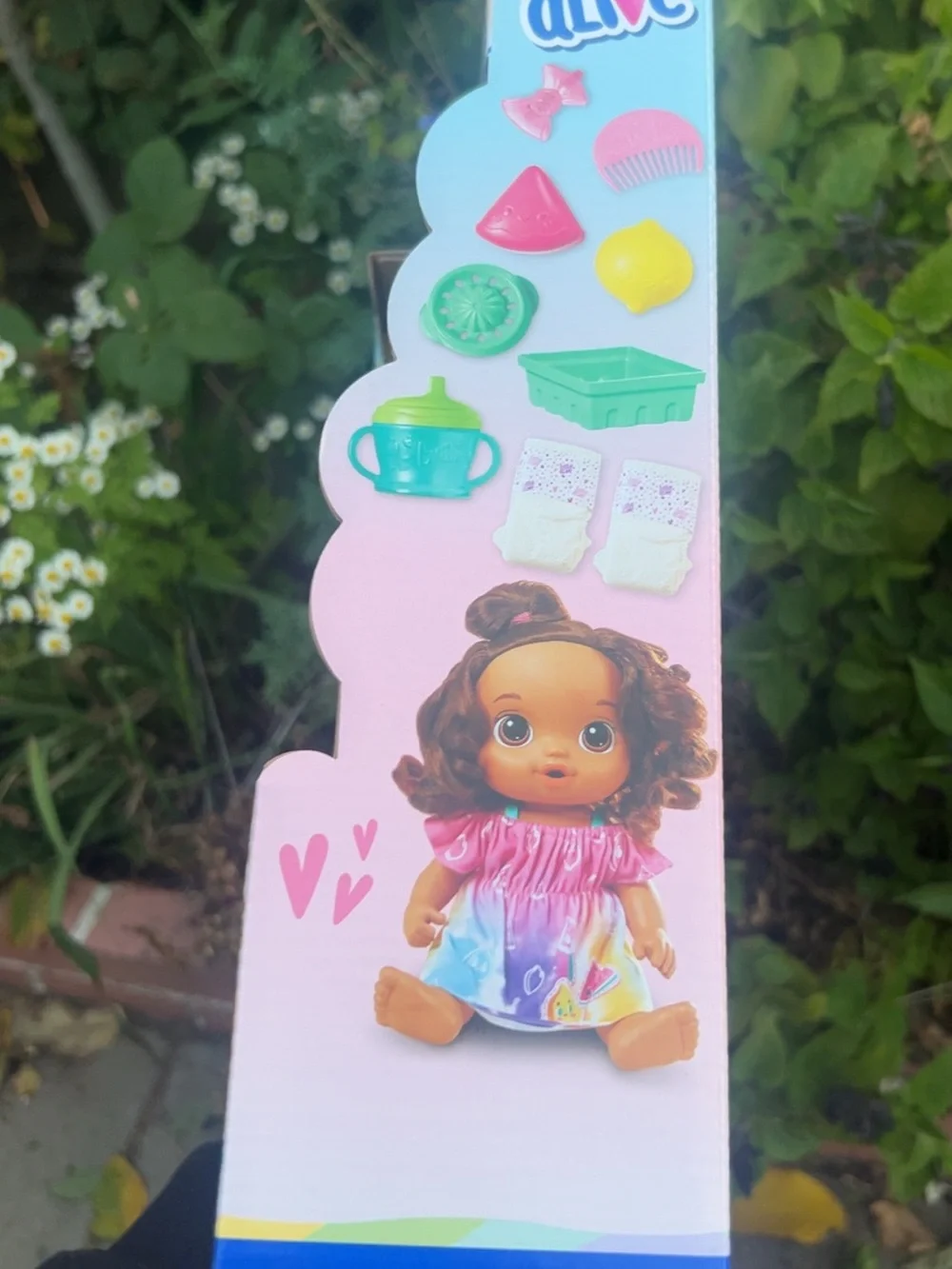 Hasbro Baby Alive Doll in Pink & Multicolor Fruit Dress